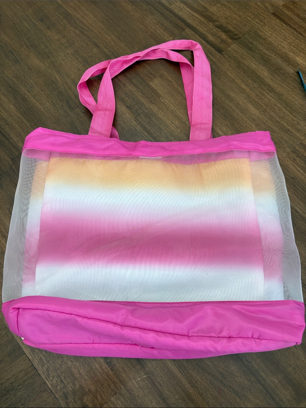 Mesh and Zipper Tote Bag - Beach bag